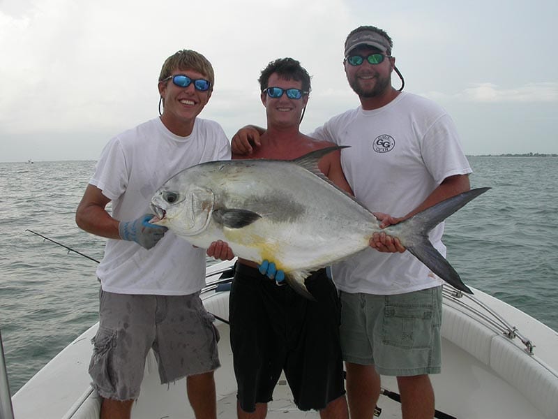 Large Permit caught on Tampa Bay Permit Fishing Charter.