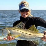 Snook fishing with orlando charter client